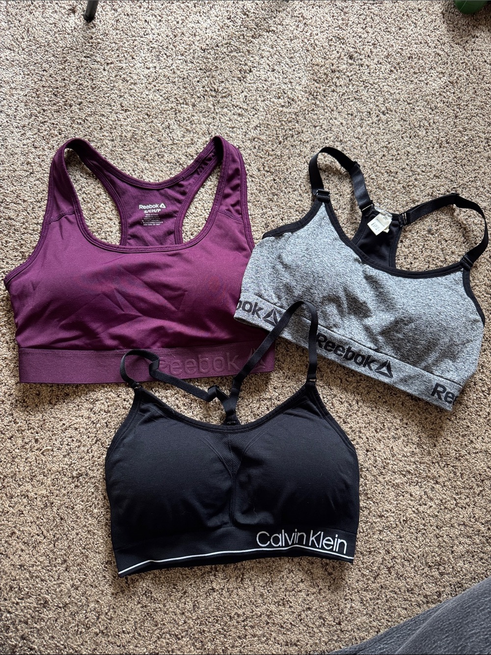 Reebok & Calvin Klein Women's Sports Bra Bundle